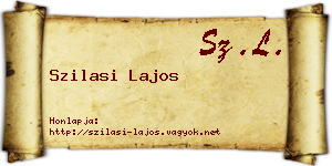 Szilasi Lajos névjegykártya